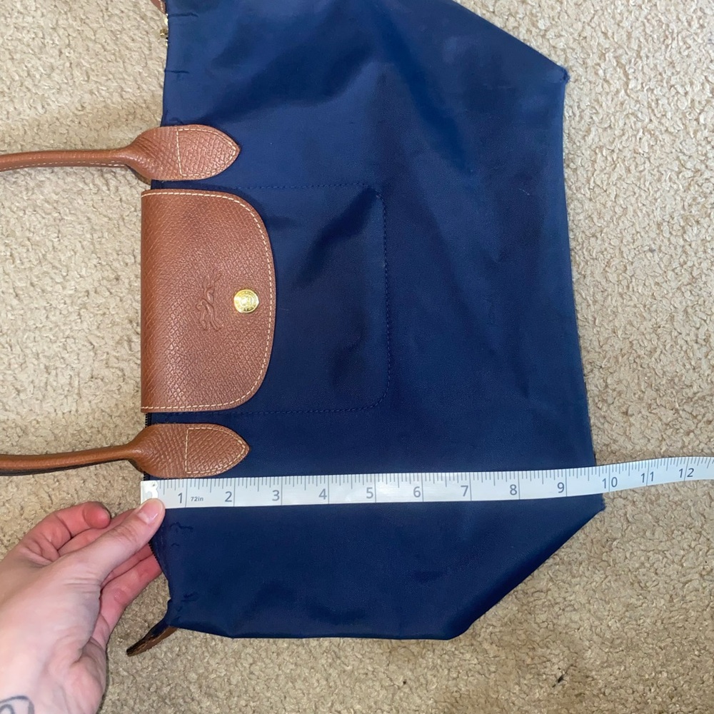 Longchamp Navy and Brown Le Pliage Tote size small - Picture 10 of 10